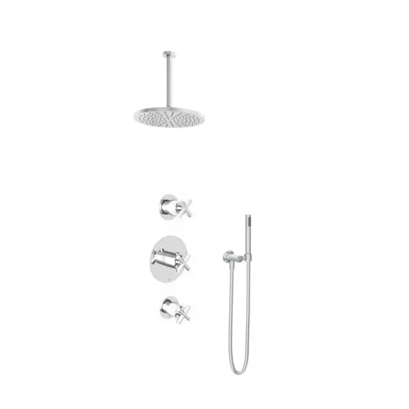 Exclusieve Aanbieding IBS 2 stopkranen 30cm plafondbuis 30cm hoofddouche IBS3CR35