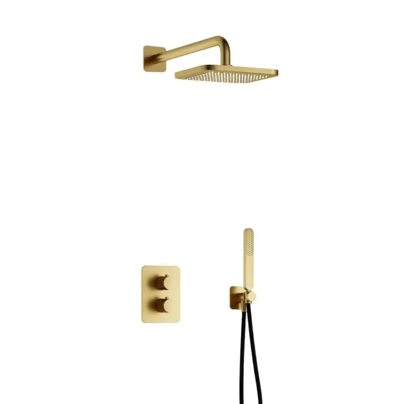 Complete thermostatische douche InBouwSet Gal met 2-weg stop-omstel BBP PVD IBS40ABBP Nu Kopen