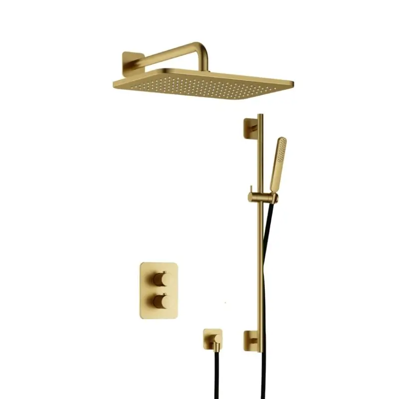 Seizoensaanbieding Complete thermostatische douche InBouwSet Gal met 2-weg stop-omstel met GL106 en Glijstang BBP PVD IBS40ABBP57
