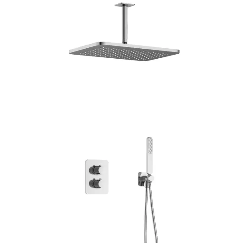 Complete thermostatische douche InBouwSet Gal met 2-weg stop-omstel met Plafondbuis en GL106 CR IBS40ACR25 Merkproduct