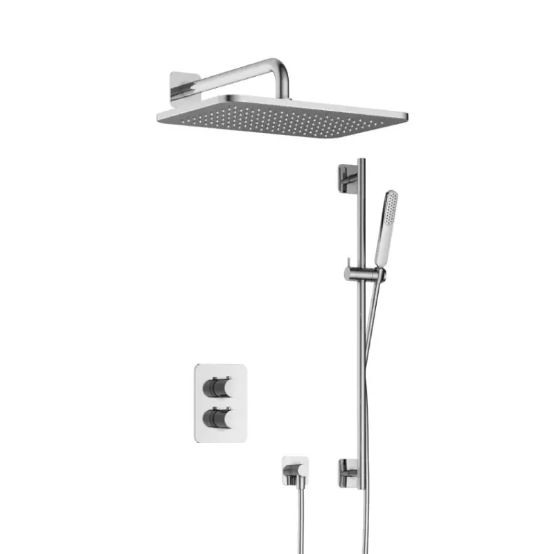 Exclusieve Aanbieding Complete thermostatische douche InBouwSet Gal met 2-weg stop-omstel met GL106 en Glijstang CR IBS40ACR57