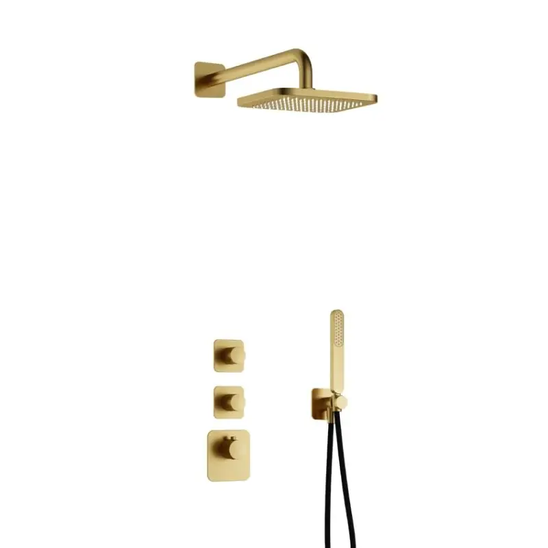 Nieuw Complete thermostatische High Flow douche InBouwSet Gal met 2 stopkranen BBP PVD IBS40BBP