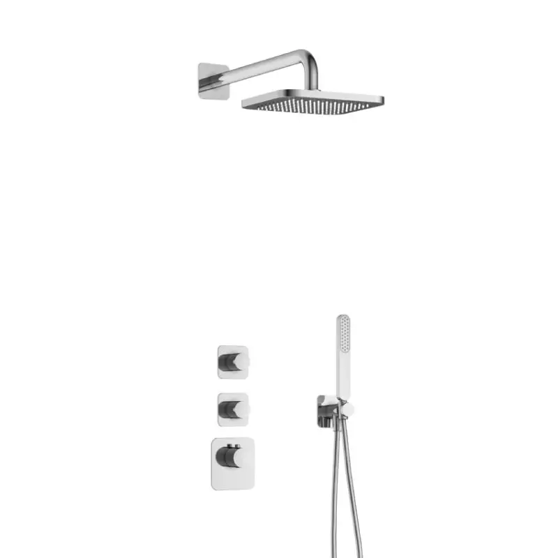 Complete thermostatische High Flow douche InBouwSet Gal met 2 stopkranen CR IBS40CR Populair