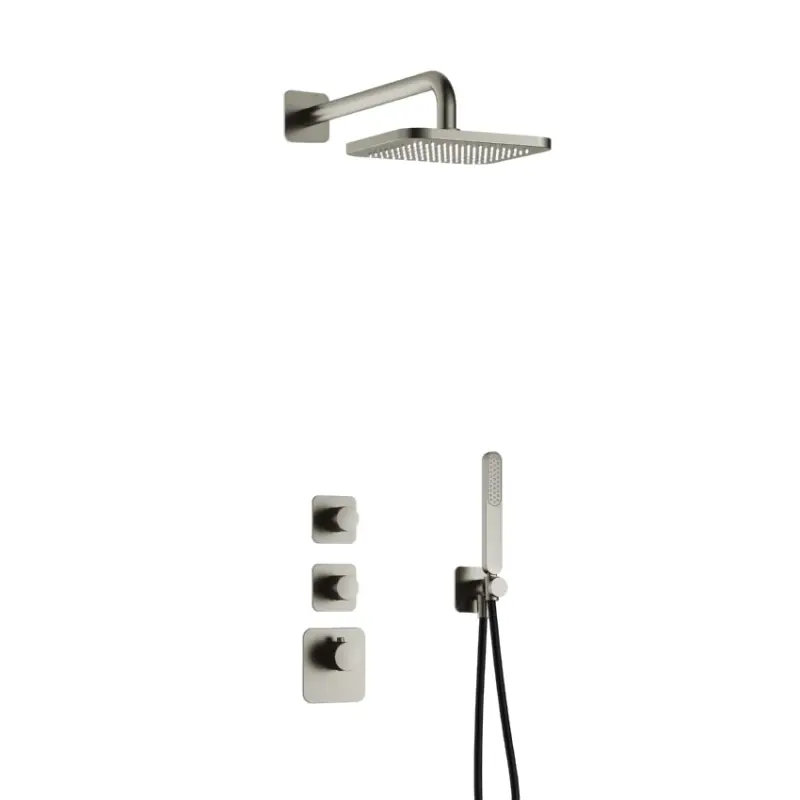 Complete thermostatische High Flow douche InBouwSet Gal met 2 stopkranen GNP PVD IBS40GNP Dagaanbieding