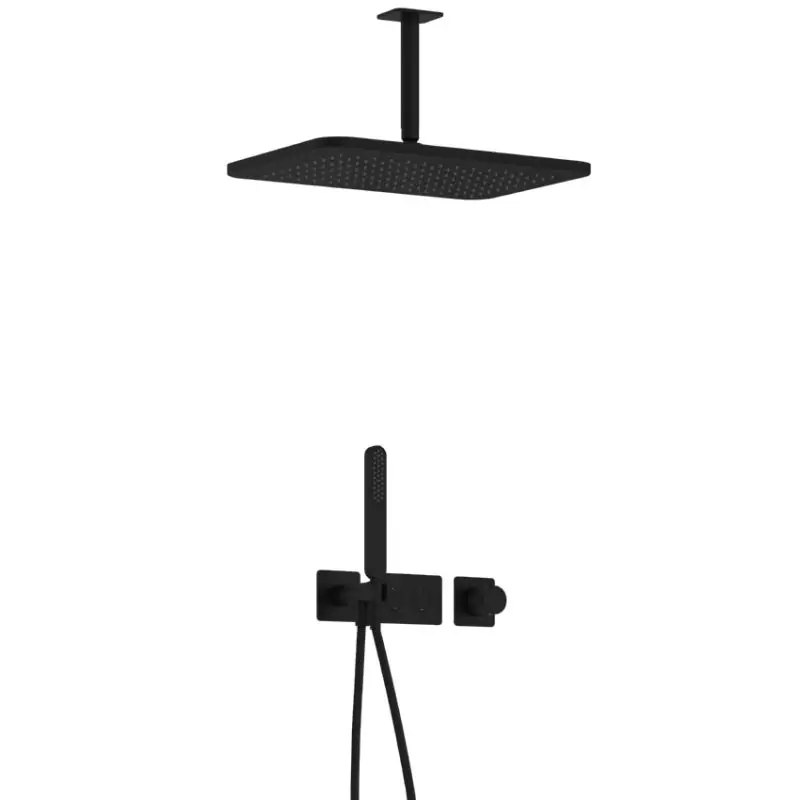 Betaalbaar Complete thermostatische douche InBouwSet Gal met 2 pushbuttons met Plafondbuis en GL106 IBS41BL25