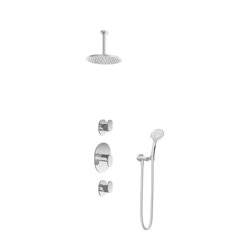 IBS 2 stopkranen 3s. handdouche 15cm plafondbuis IBS5CR12 Op = Op