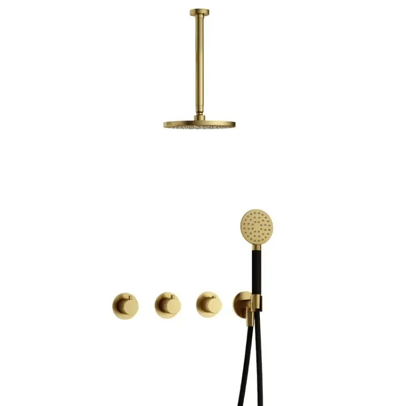IBS CB7067 BBP met 2 stopkranen met Ronde handdouche en Plafondbuis 30 cm IBS70BBP13 Express Levering