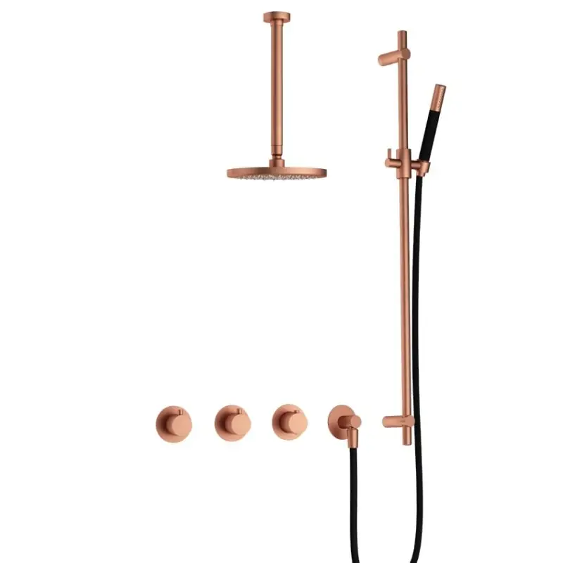IBS CB7067 BC met 2 stopkranen, Plafondbuis 30 cm en Glijstang IBS70BC37 Uitverkoop