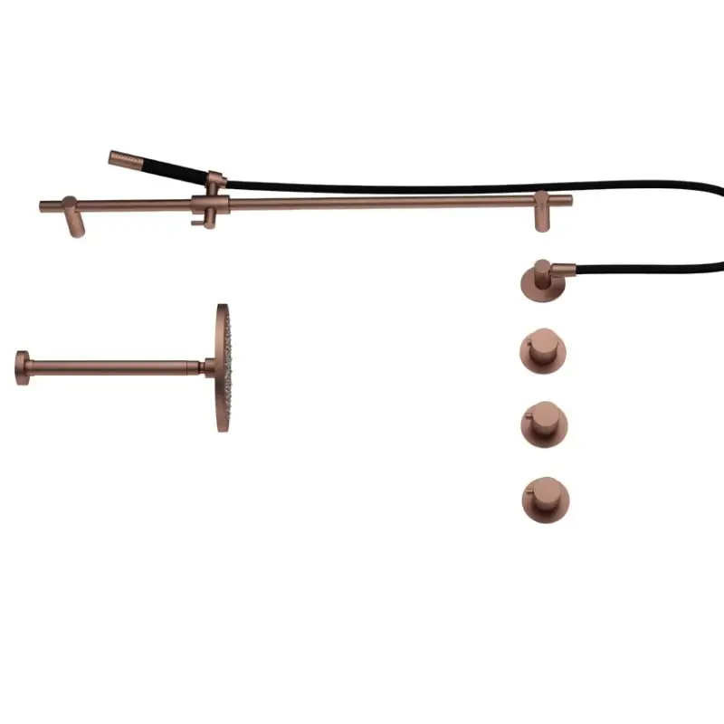 Flitsaanbieding IBS CB7067 BCP met 2 stopkranen, Plafondbuis 30 cm en Glijstang IBS70BCP37