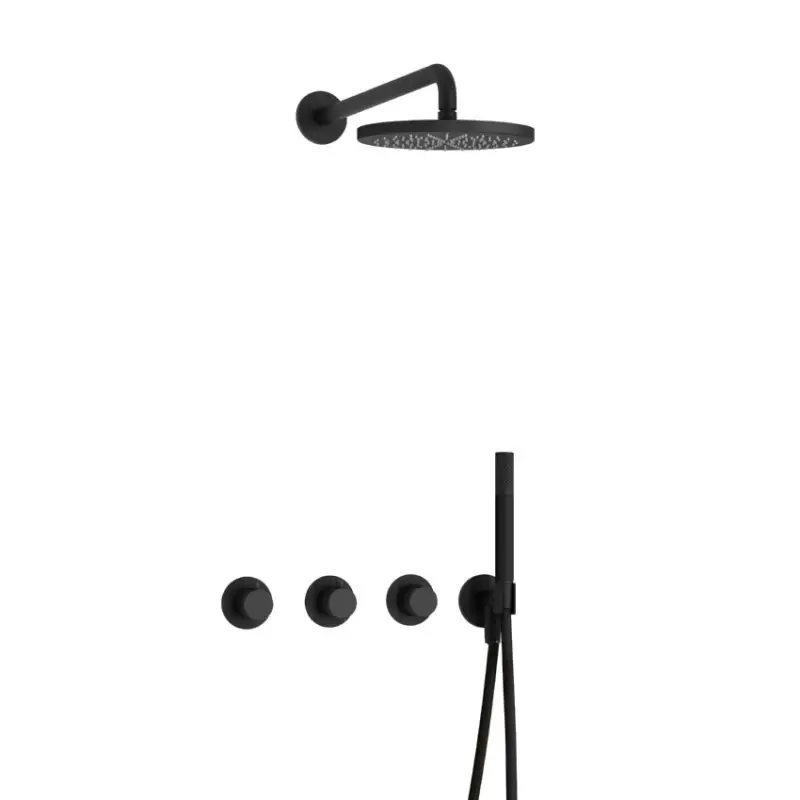 Lage Kosten Complete thermostatische douche InBouwSet Cobber 70 met 2 stopkranen BL IBS70BL