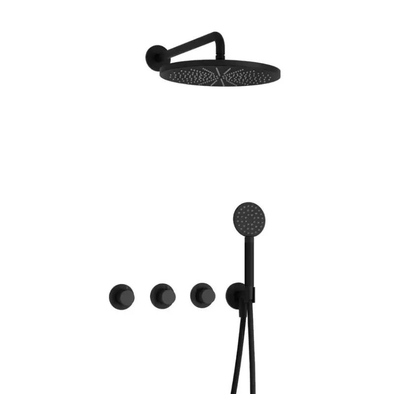 Lage Kosten IBS CB7067 BL met 2 stopkranen met Ronde handdouche en M106 IBS70BL15