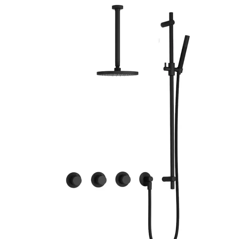 IBS CB7067 BL met 2 stopkranen, Plafondbuis 30 cm en Glijstang IBS70BL37 Betaalbaar