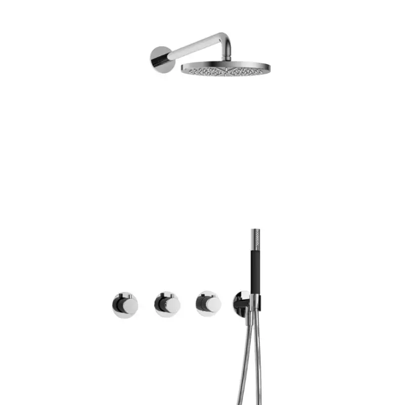 Hete Deal Complete thermostatische douche InBouwSet Cobber 70 met 2 stopkranen CR IBS70CR