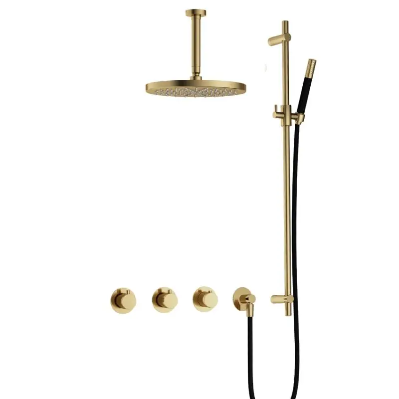 Meest Verkocht IBS CB7067 NB met 2 stopkranen, Plafondbuis 15 cm, M106 en Glijstang IBS70NB257