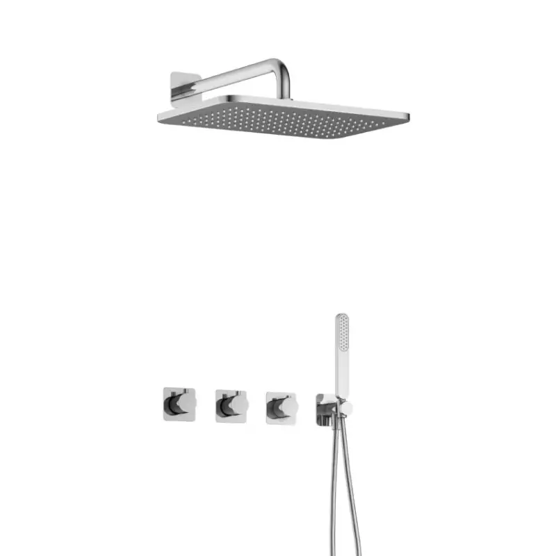 Complete thermostatische douche InBouwSet Gal met 2 stopkranen met GL106 CR IBSGL70CR5 Snelle Levering