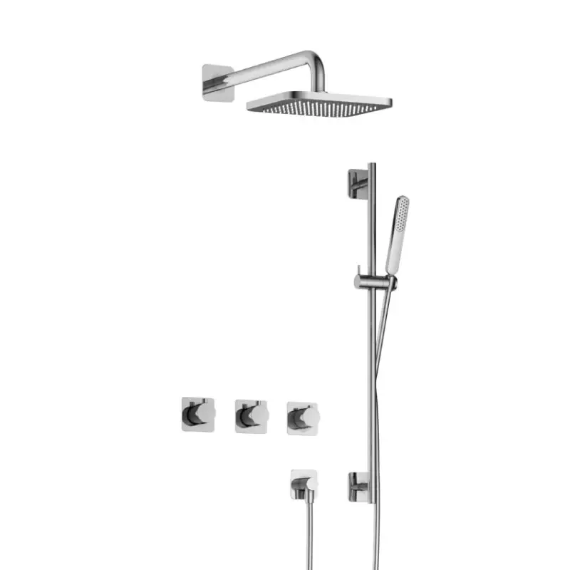 Complete thermostatische douche InBouwSet Gal met 2 stopkranen met Glijstang CR IBSGL70CR7 Voordeelprijs