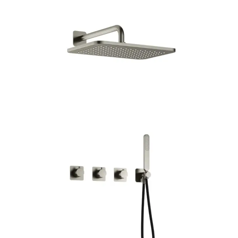 Rechtstreeks Van De Fabrikant Complete thermostatische douche InBouwSet Gal met 2 stopkranen met GL106 GNP PVD IBSGL70GNP5