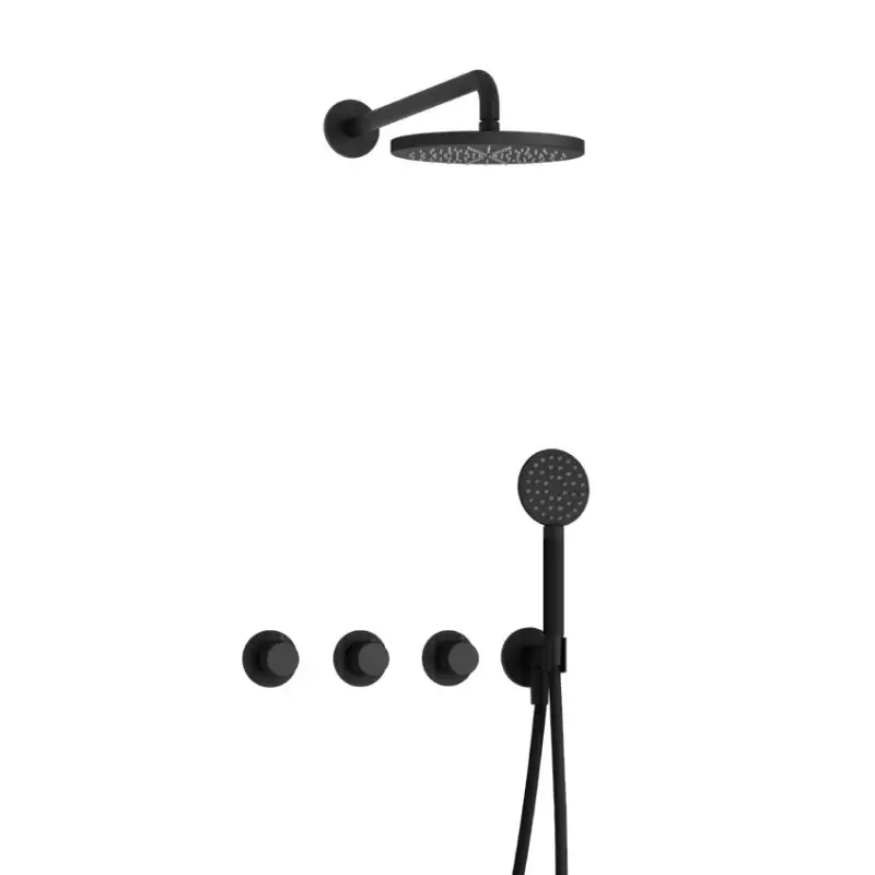 IBS CX7067 BL met 2 stopkranen met Ronde handdouche IBSX70BL1 Must-Have