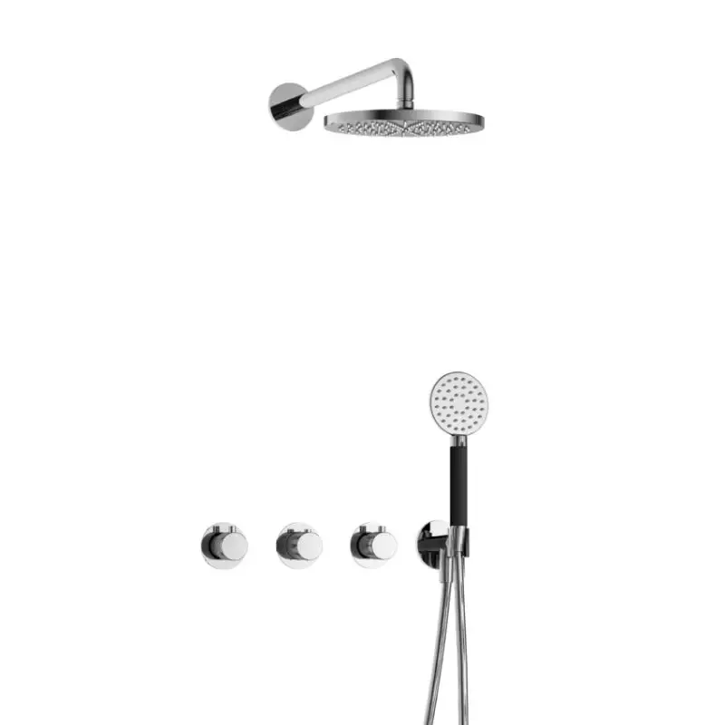 Uitverkoop IBS CX7067 CR met 2 stopkranen met Ronde handdouche IBSX70CR1