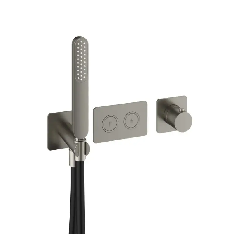Flitsaanbieding Afbouwdeel – Inbouwthermostaat met 2 pushbuttons GNP PVD