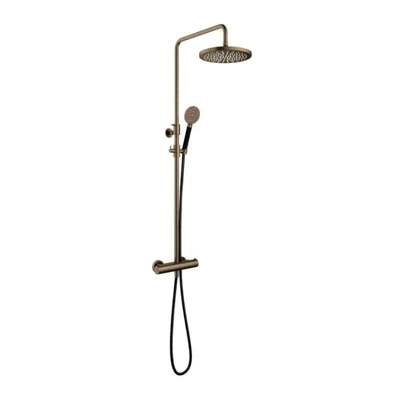 Thermostatische StortDoucheset ronde Handdouche, 30cm Hoofddouche AB – Living Colours vormen een Poetsbaar patina SDS9AB15 Lage Kosten