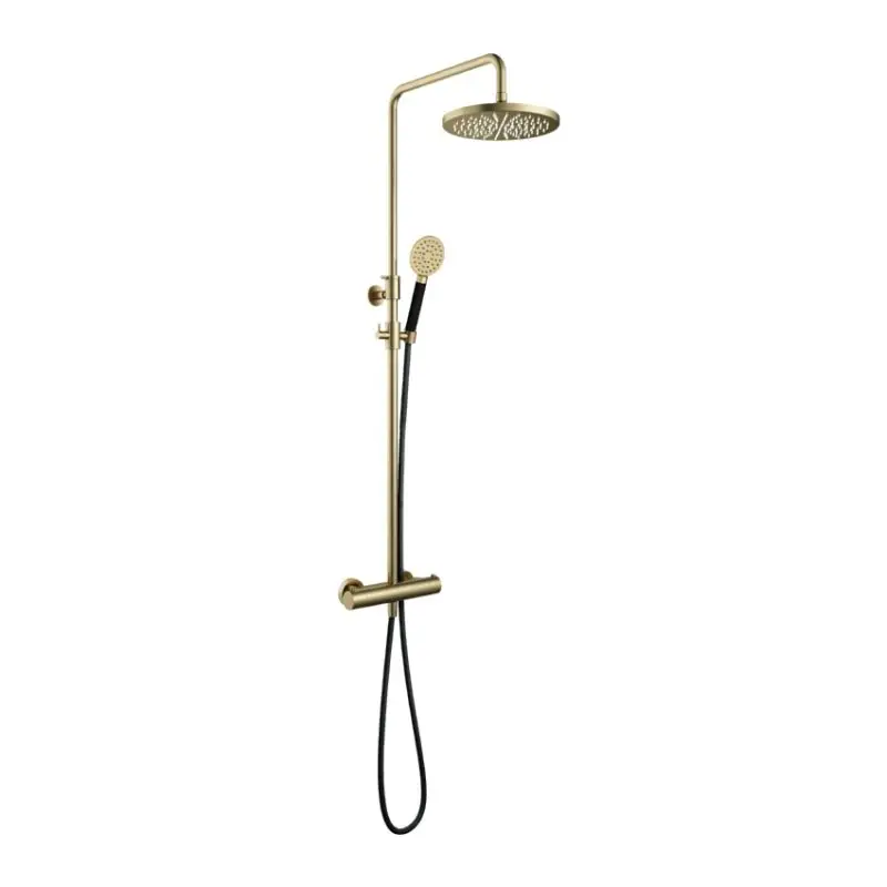 Snelle Levering Thermostatische StortDoucheset ronde handdouche, 30cm Hoofddouche BB – Living Colours vormen een natuurlijk patina SDS9BB15