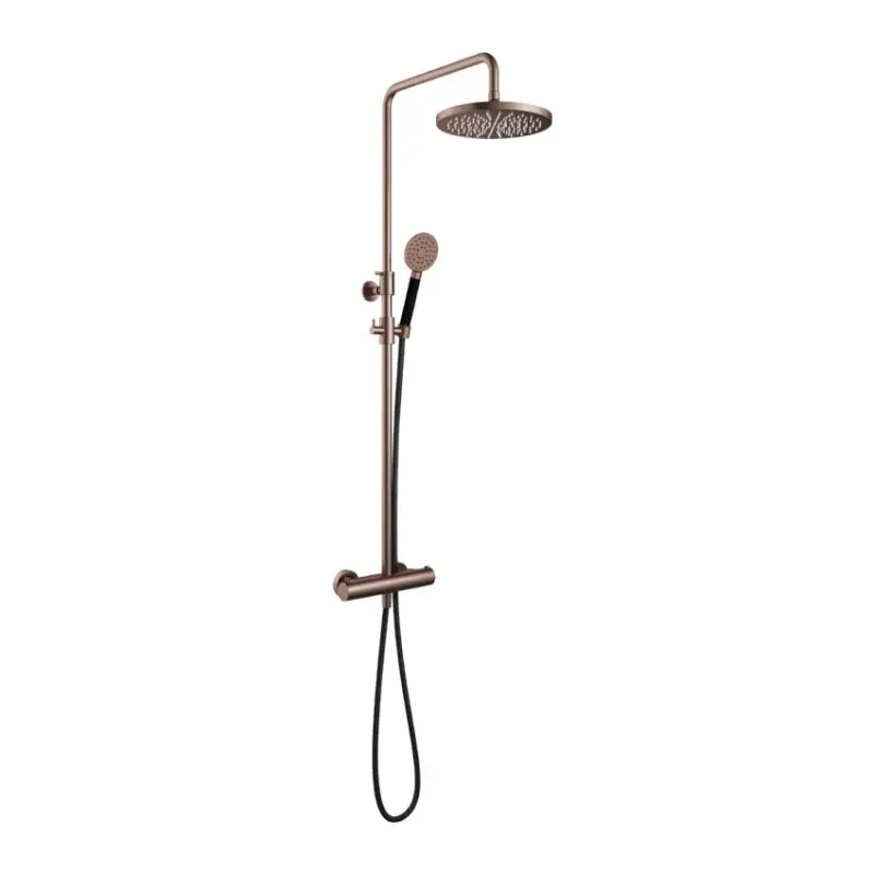 Rechtstreeks Van De Fabrikant Thermostatische StortDoucheset ronde handdouche, 30cm Hoofddouche BCP PVD SDS9BCP15