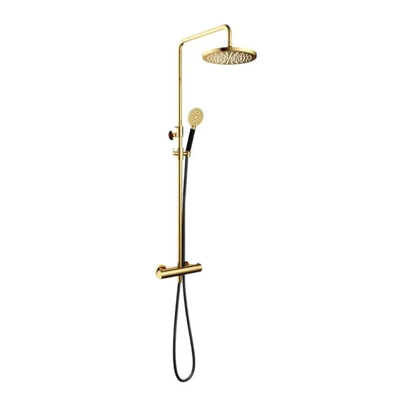 Beperkte Voorraad Thermostatische StortDoucheset ronde handdouche, 30cm Hoofddouche NBP PVD SDS9NBP15