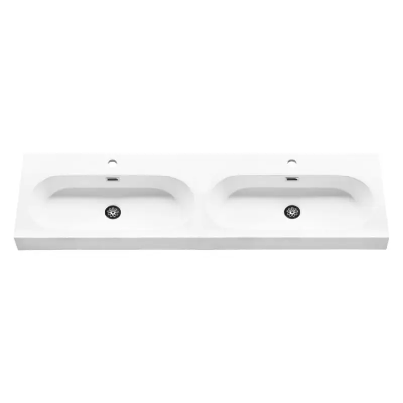 Dif Somero Wastafel 120Cm Polyb 2Gat Wit Merkproduct