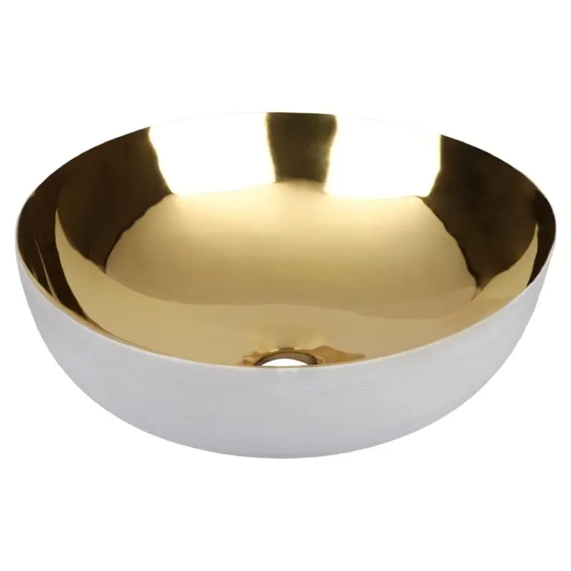 Dif Shine Waskom D40 Keramiek Wit/Gou* Dagaanbieding