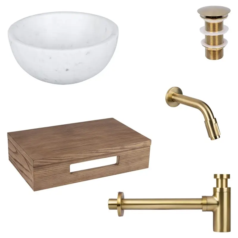 Gereduceerde Prijs Dif Ruz Marmer 15Cm Muurk Wtp Bru Mt Gou