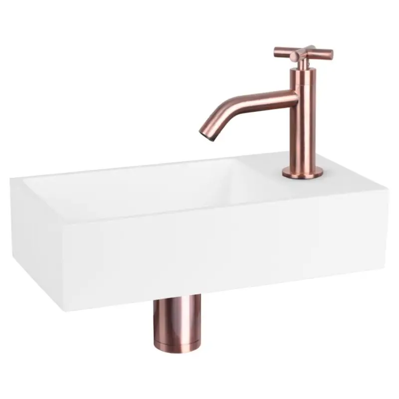 Dif Solid Fonteinset Geboge X Rood Koper Gecertificeerd