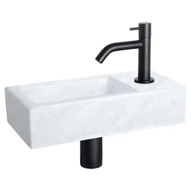 Dif Helios Fonteinset Marmer Krom Mat Zw Exclusieve Aanbieding