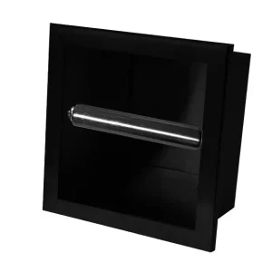 inbouw-toiletrolhouder mat zwart Dagaanbieding