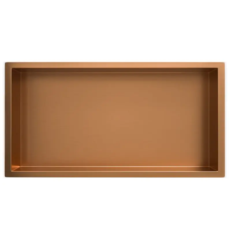 Demis inbouwnis 30 x 60 x 10 cm geborsteld brons koper Express Levering