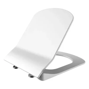 Flat WC-Zitting Duroplast wit, met scharnieren en softclose Weekendaanbieding