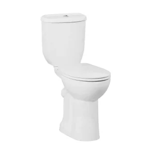 Hoog staande WC onderpot met bidet, P-trap wit Gratis Retour