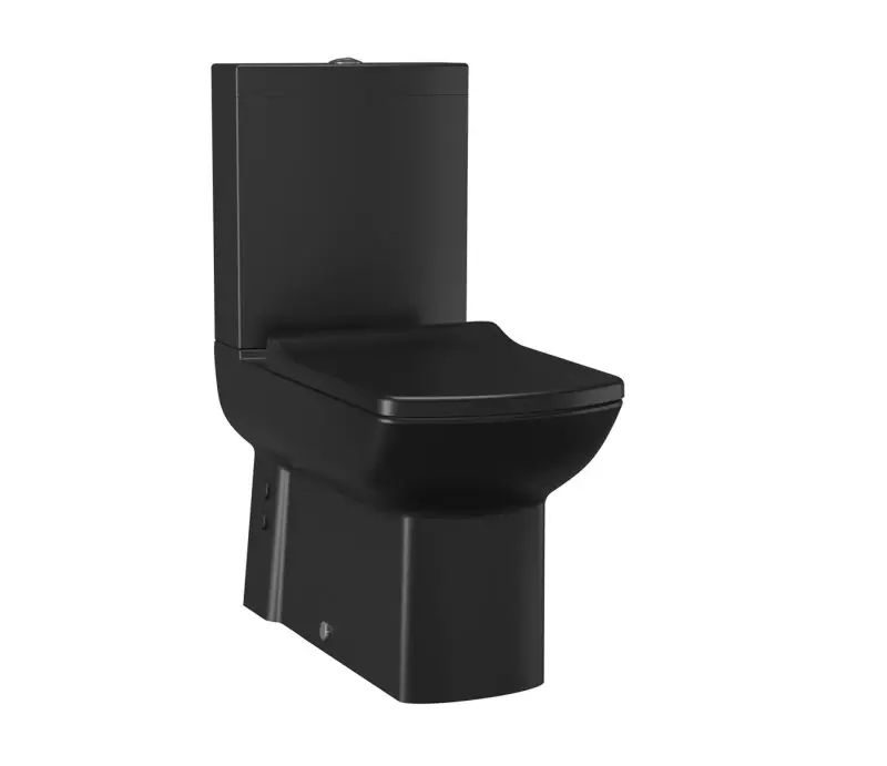 Lara staande wc onderpot, zonder sproeier (bidet) mat zwart Betrouwbaar