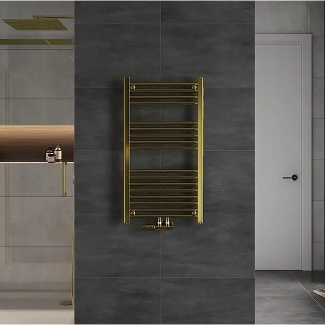 Uitverkoop Moderne Handdoekradiator 120x50cm Goud – Stijlvol & Efficiënt