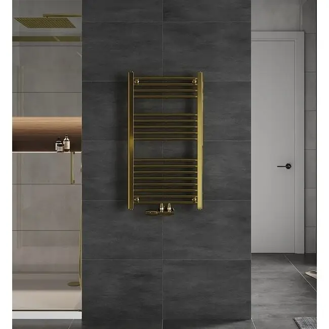 Superprijs Moderne Handdoekradiator 80x50cm Goud – Stijlvol & Efficiënt