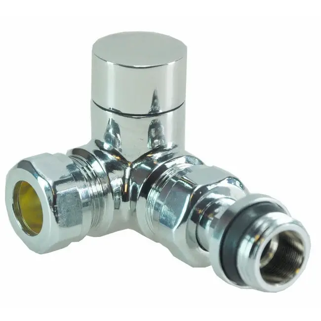 Gereduceerde Prijs luxe regelvent 1/2×15 (M22) knel haaks verkeerd chroom