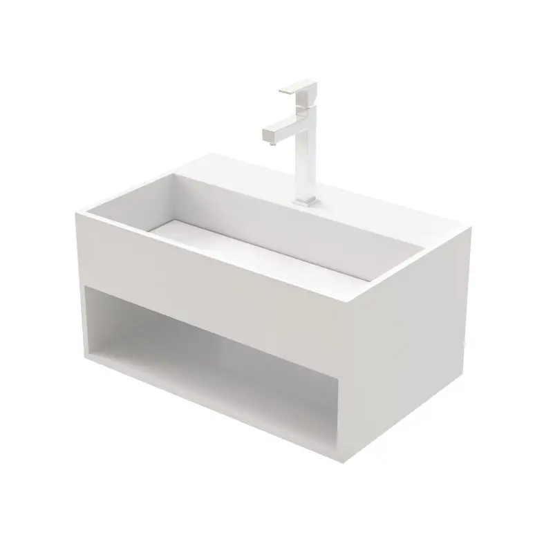 Solid surface wasafel met onzichtbare afvoer Rechtstreeks Van De Fabrikant
