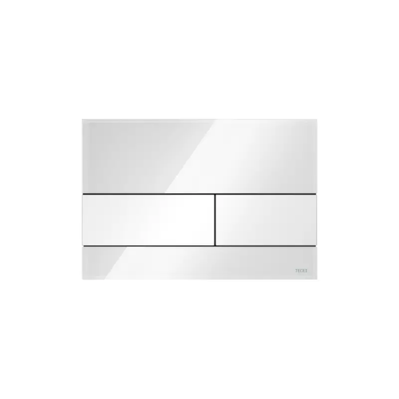 Tecesquare wc-bedieningsplaat van glas voor duospoeltechniek, glas glanzend wit, toetsen glanzend wit Koop Online