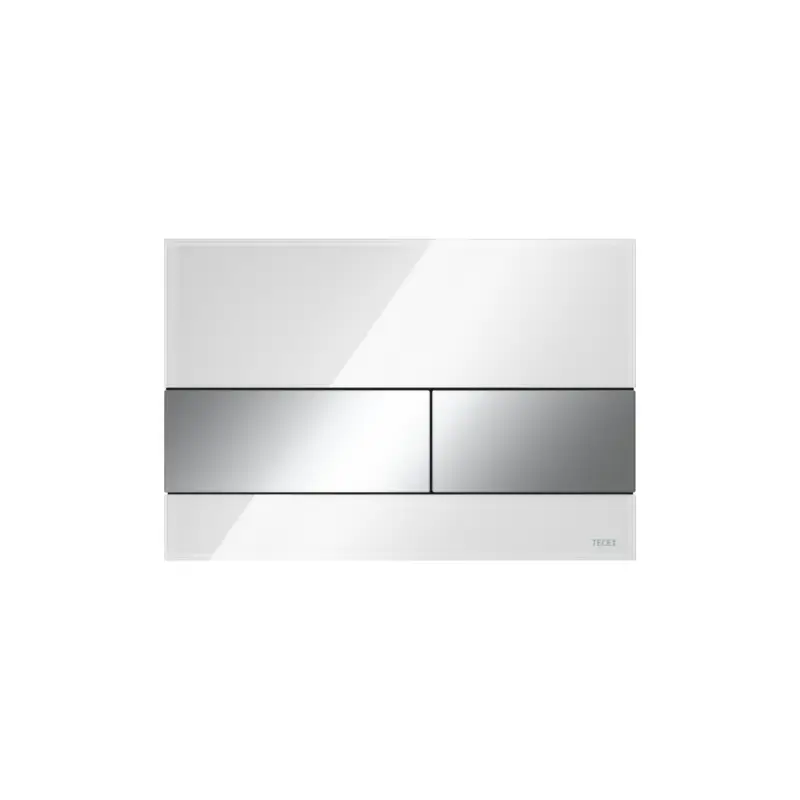Koop Vandaag Tecesquare wc-bedieningsplaat van glas voor duospoeltechniek, glas glanzend wit, toetsen glanzend chroom