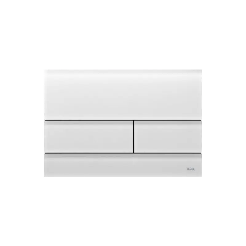 Beperkte Voorraad Tecesquare ii wc-bedieningsplaat van glas voor duospoeltechniek, glas gesatineerd wit