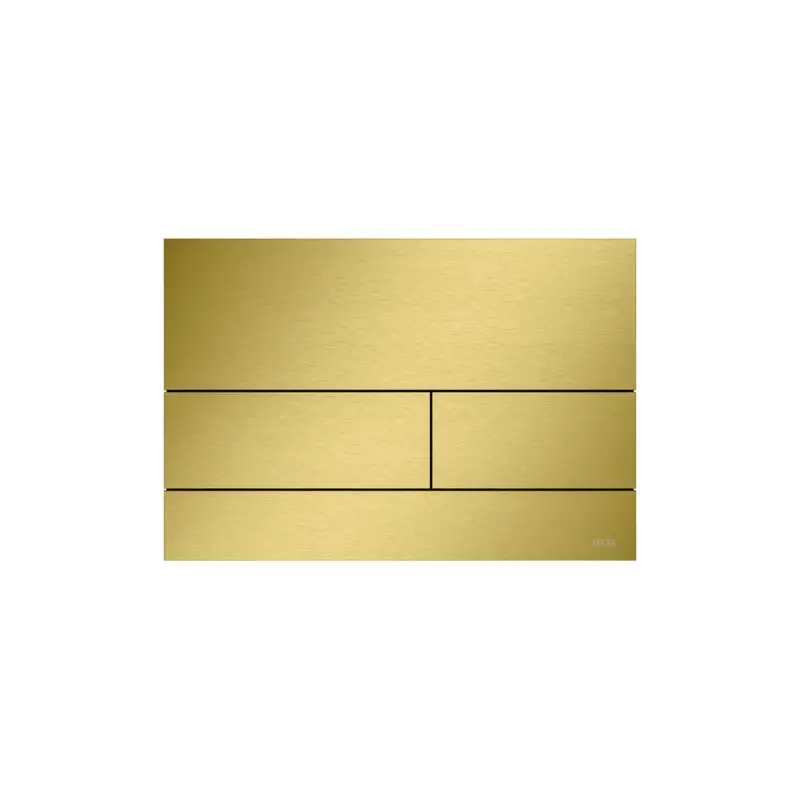 Tecesquare ii metaal wc-bedieningsplaat voor duospoeltechniek, gepolijst optisch goud (met anti-vingerprint) Bestseller