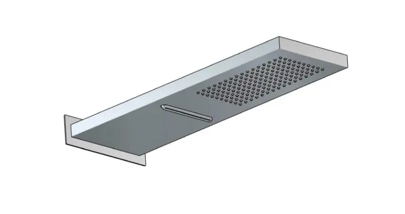 Opbouw hoofddouche wandmodel met cascade IX Bestseller