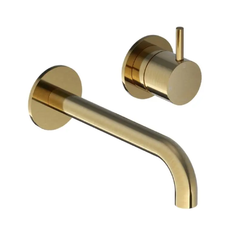 Aanbieding Afbouwdeel – Inbouw wastafelmengkraan met 3 + 3 inbouwsysteem en 18 cm uitloop BB – Living Colours vormen een Poetsbaar patina CB005EXT18BB