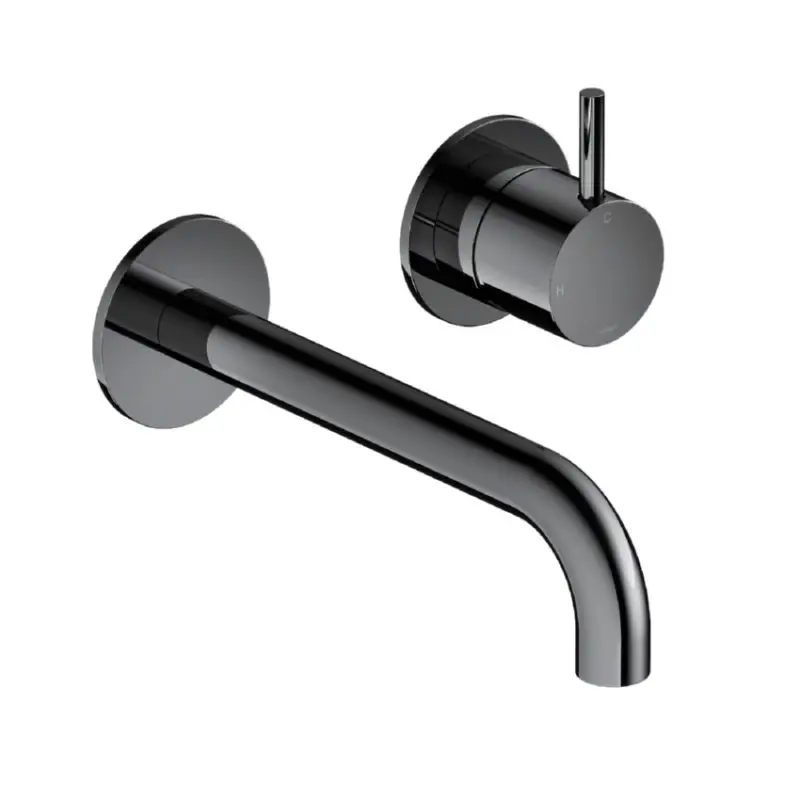 Afbouwdeel – Inbouw wastafelmengkraan met 3 + 3 inbouwsysteem en 18 cm uitloop BK CB005EXT18BK Finale Uitverkoop