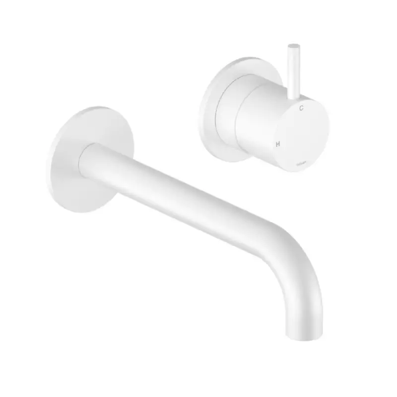 Afbouwdeel – Inbouw wastafelmengkraan met 3 + 3 inbouwsysteem en 18 cm uitloop WH CB005EXT18WH Finale Uitverkoop